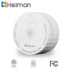 Heiman Smart Home Safety Sensor, Matter over Thread, Photoelectric Sensor, UL217 9th Edition, App-Controlled, Battery Powered, Compatible with SmartThings & Home Assistant, for Home, Apartment, RV & Travel