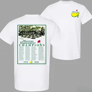 Masters Tournament Champions Golf Shirt 1934–2026 Vintage Graphic Tee, Augusta Winners List T-Shirt, Classic Championship History Design, Golf Fan Heritage Aesthetic, Back Print Unisex Casual Tee Gift