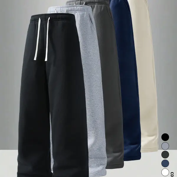 5-Pack Boys’ Versatile Straight-Leg Casual Long Pants for Spring/Fall — Soft, Skin-Friendly, Loose Fit; Training, Fitness, Running, Outdoor Wear Sports Pants