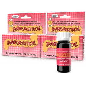 PARASITOL Liquid Pinworm Relief Treatment - 1 Fl Oz (2 Pack) for Healthcare, Therapy, and Selfcare
