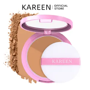 KAREEN Matte Face Powder Oil Control Long Lasting Setting Powder Lightweight Waterproof Smooths Complexion Poreless Finishing Pressed Powder Flawless Makeup