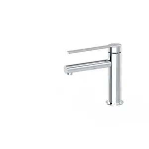 Aquamoon Bali Collection Single Lever Bathroom Vanity Faucet Chrome Finish Easy Installation High Arc