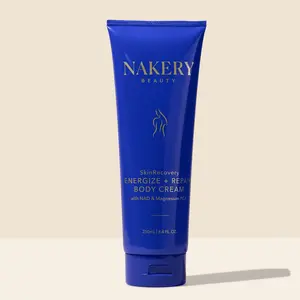 Nakery SkinRecovery Energize + Repair Body Cream, Pearl-Infused Silky Flower-Enhanced Body Care Moisturizer