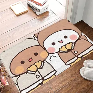 1PC Beautiful Bubu cartoon pattern Bathroom Non-Slip Carpet Bubu and Dudu Bedroom Mat Entrance Door Doormat Home Decoration Rug Soft Bathroom Mat