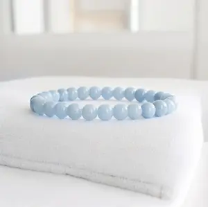 Natural Crystal Bead Bracelet, 4mm - 6mm, Stretchy Elastic, Sizes 7”-8.5”