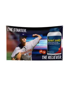 PITCHERS ONLY Arm Candy Flag - Lightweight Hanging Banner, for baseball player dorm room, bedroom
