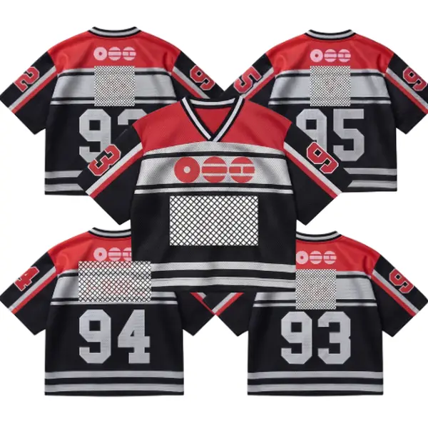 BBBS CWT Football Crop Top Jersey for Women, Breathable Mesh Sports Shirt