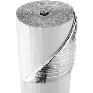 VEVOR Reflective Insulation Roll, EPE Foam Core Radiant Barrier, 3mm 48 inx 250 ft, Aluminum Foil White PE Film Heat Reflective Shield, Thermal Insulation Roll for Garage Door Window RV RoofsVEVOR Super Brand Day