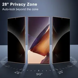 JavoYion 2 Pack for Samsung Galaxy Note 20 Ultra Privacy Screen Protector–Soft Film and 2 Pack Lens Protector, Fingerprint Unlock Compatible, 28° Anti Spy, Easy Installation, Bubble-Free, Case Friendly