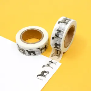 Retro Graphic Dogs Washi