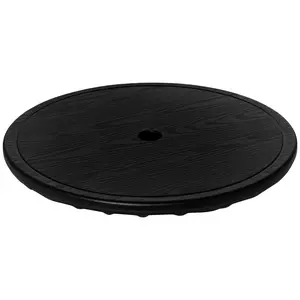 Outsunny 20" Umbrella Table Tray, Easy to Install Table-Top, Round Portable for Swimming Pool, Beach, Patio, Deck, Garden, Black