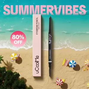 uCoolMe Smooth Machete Eyebrow Pencil, 1 Count Long Lasting Real Hair Brow Pencil, Waterproof Blade Eyebrow Pencil –Eye Brow Makeup Tool, Makeup Accessories, Cosmetic Product for Women 24H Stay, No Smudge, Easy Natural Brows #Summervibes