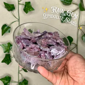 Raw Gem Lepidolite Slabs