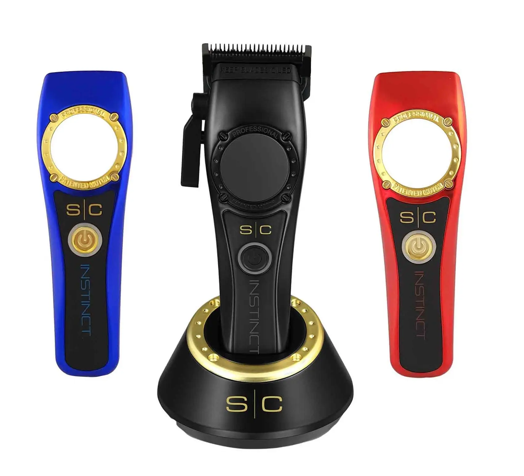 StyleCraft Instinct Professional IN2 Vector Motor Cordless Hair Clipper with Intuitive Torque Control Adjustable Carbon Comfort Clippers Men Barber Equipment 240V Black Diamond Carbon Blades