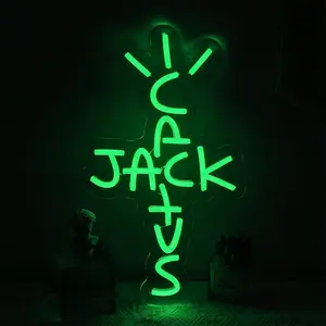 Cactus Neon Light Decor, Adjustable LED Lighting for Bedroom or Office, Unique Home Decoration, Quiet and Stylish Illumination, Decorative Neon Sign, Indoor Decorative Light
