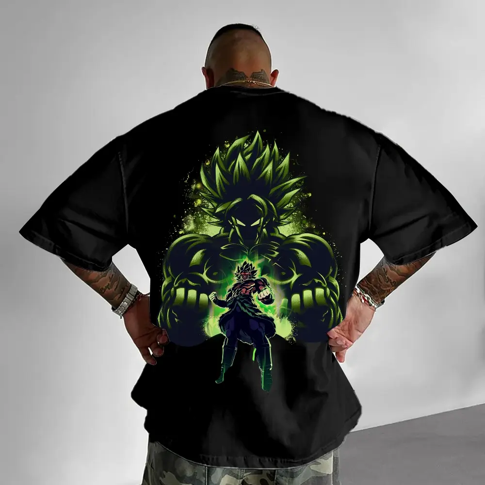 Dragon Ball DBZ Broli Unisex Summer outfits men streetwear 80s 90s graphic tees cotton Anime tank tops men gifts Broly T-Shirts SpringStatements