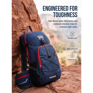 Unisex Large Capacity Waterproof Backpack for Hiking Camping Cycling with Helmet Storage and Hydration Pack