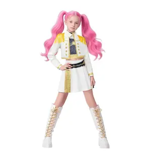 TikTok Birthday Outfit for Girls | 3-Piece Kpop Dance Costume Set | Aesthetic Stage Performance Hoodie & Skirt | Trendy Concert Party Clothes for Kids 4-12