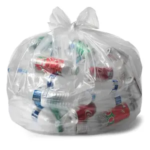 Aluf Plastics Clear Heavy-Duty Trash Bags, Thick Heavy Duty Drum Liners, Puncture and Tear Resistant, Value Pack for Municipal Commercial and Construction Site Use, Affordable Tough Trash Bags.
