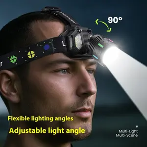 30W White Laser Headlamp - USB Rechargeable, Zoomable Beam, 1000m Long-Range for Hunting & Night Hiking