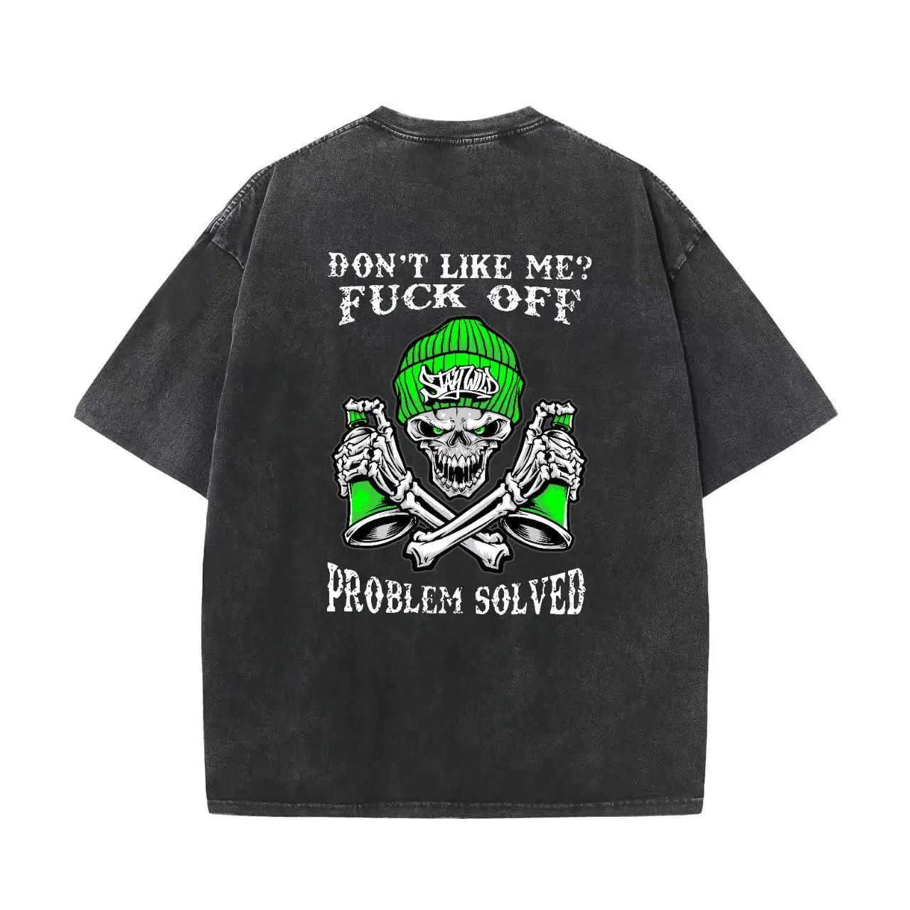 Washed T-shirt-black