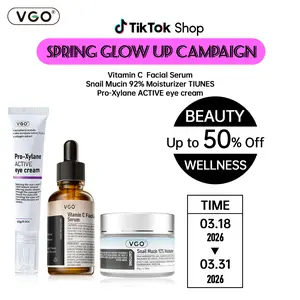VGO-Vitamin C Serum, Moisturizer, and Eye Cream Set Cleansing Moisturizing Suitable for sensitive skin Comfort Skin Repair-B