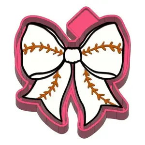 Baseball Bow Freshie Mold & 3D Printed Mold Housing Option Baseball Bow Freshie Mold & 3D Printed Mold Housing Option