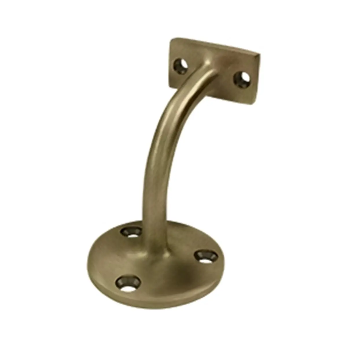 212 MAIN Light Duty Hand Rail Brackets, 3.18 in. Projection, Weatherproof Corrosion-Proof Solid Brass, Antique Style for Sailing & Outdoor Water Sports
