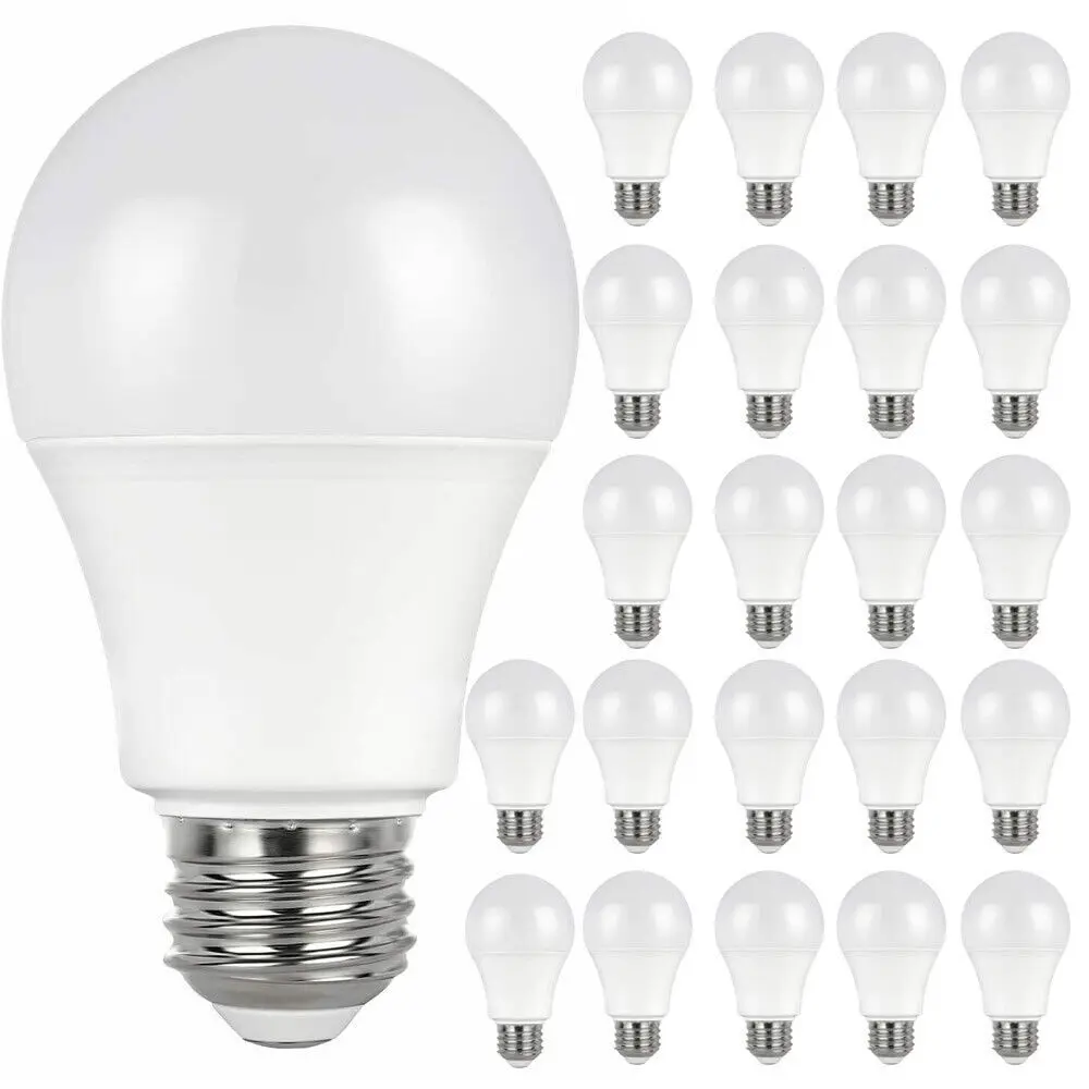 15 Pack A19 LED Light Bulb Daylight 5000K LED Bulbs, 15 Watt Equivalent, 800 Lumens, E26 Medium Base, Non-Dimmable