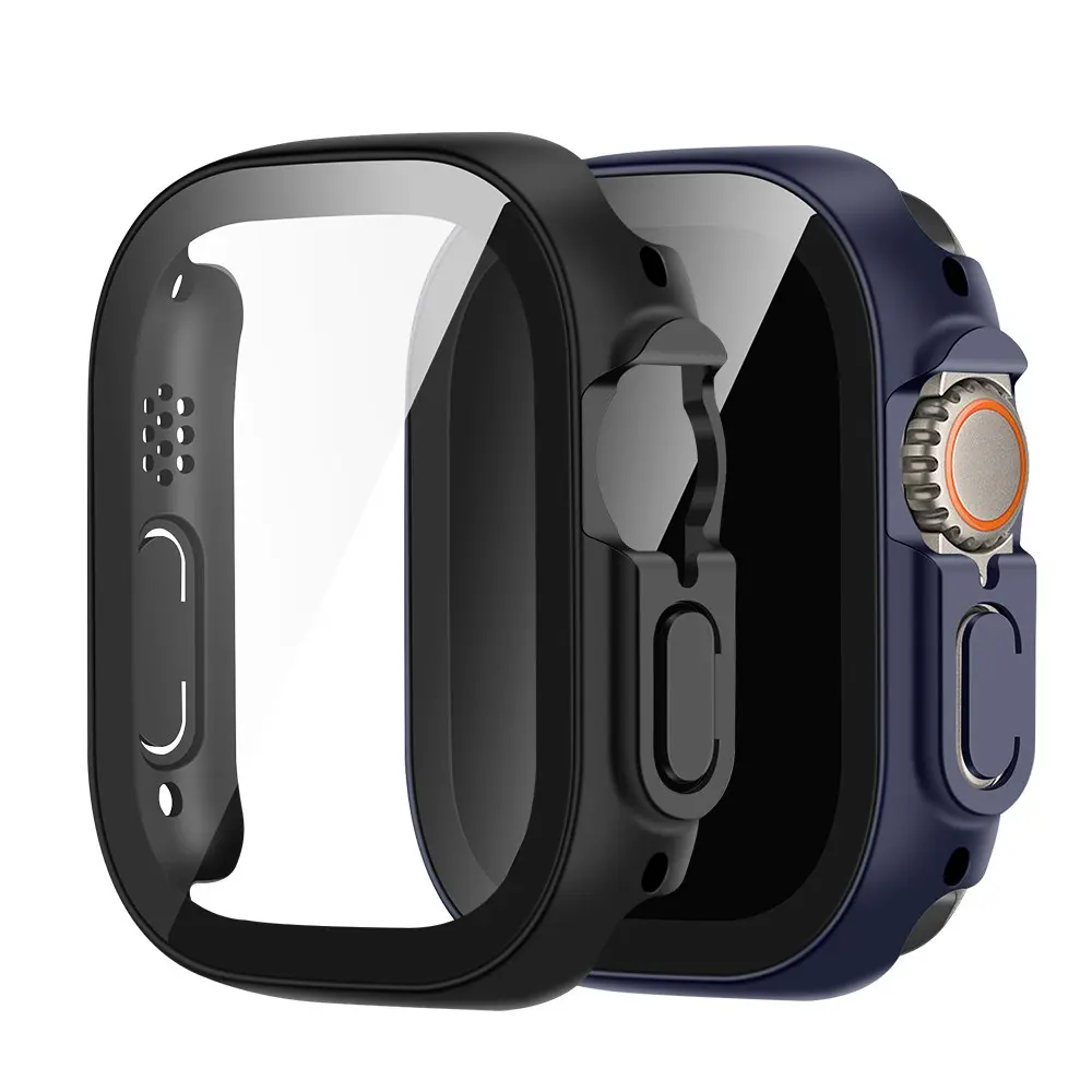 2-Pack Matte Finish Protective Case for Apple Watch 49mm-40mm, Hard Glass Screen Protector, Compatible with Iwatch 11-4 Se Ultra, Great Gift Choice, Matte Protective Cover