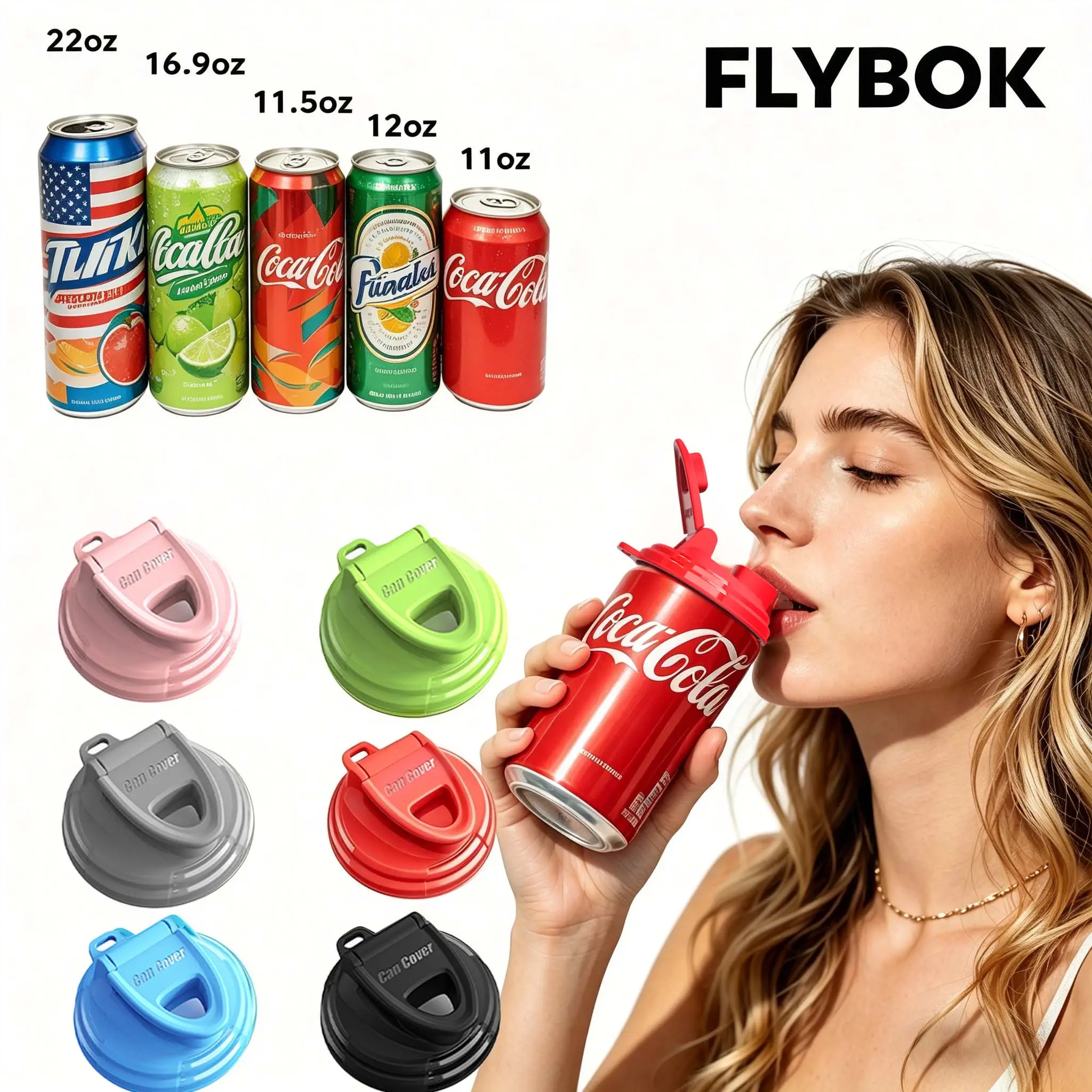 6-Pack BPA-Free Soda Can Lids Reusable Drink Can Cover - Leakproof Airtight Seal,Dust & Bug Proof,Keeps Drinks Fresh for Soda Beer Juice,Party BBQ Beach Outdoor
