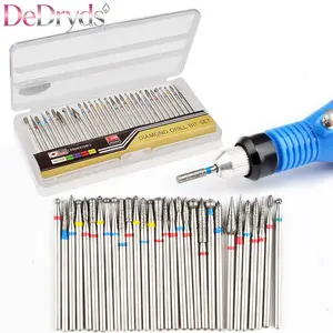 30pcs Anti Allergic Diamond Nail Drill Bits, Carbide Hard Keratin Drill Bits, Used for Removing Dead Skin, Nail Repair Tool Set