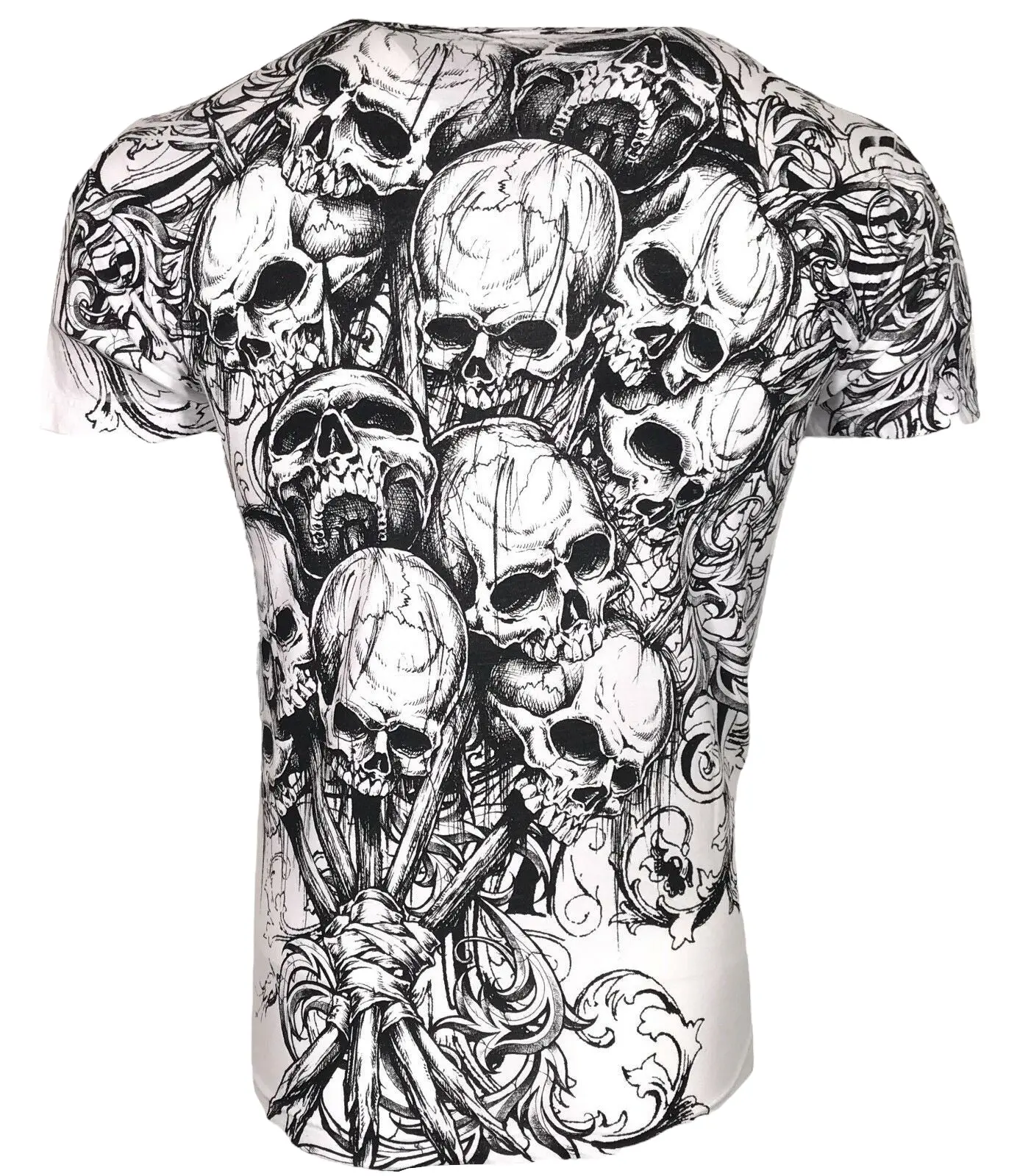 Xtreme Couture by Affliction Men's Casual Short-Sleeve Skull Print Round Neck Cotton Streetwear Crewneck T-Shirt, Shortsleeve