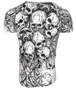 Xtreme Couture by Affliction Men's T-Shirt ACCUSER Skull Biker Crewneck Cotton