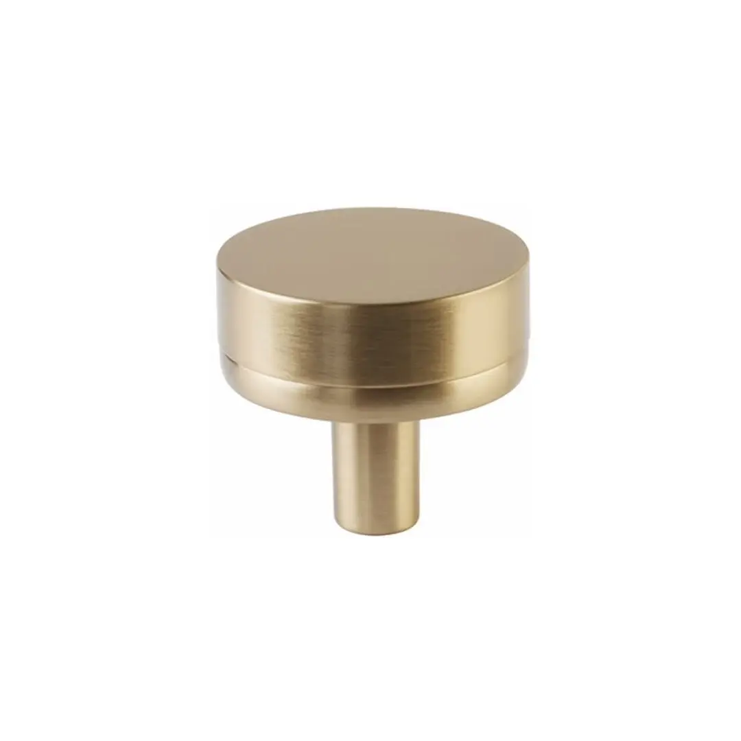 Emtek 86655.CCKUS4.SMKUS4 Contemporary Conical Smooth Metal Cabinet Knob, 31.8 mm Stem and Knob, Mix and Match Design, Satin Brass, Conical Smooth Cabinet Knob