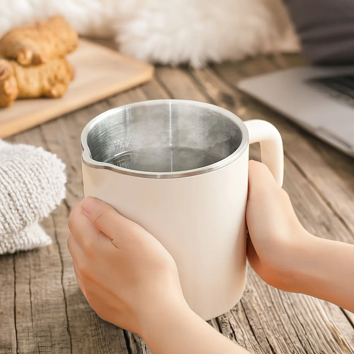 Portable Folding Electric Kettle - US Type, Stainless Steel, Perfect for Camping and Travel, 20.29 oz Capacity- Kitchen Appliances/ Heater