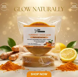 TURMERIC &KOJIC BRIGHTENING FACIAL SOAP.