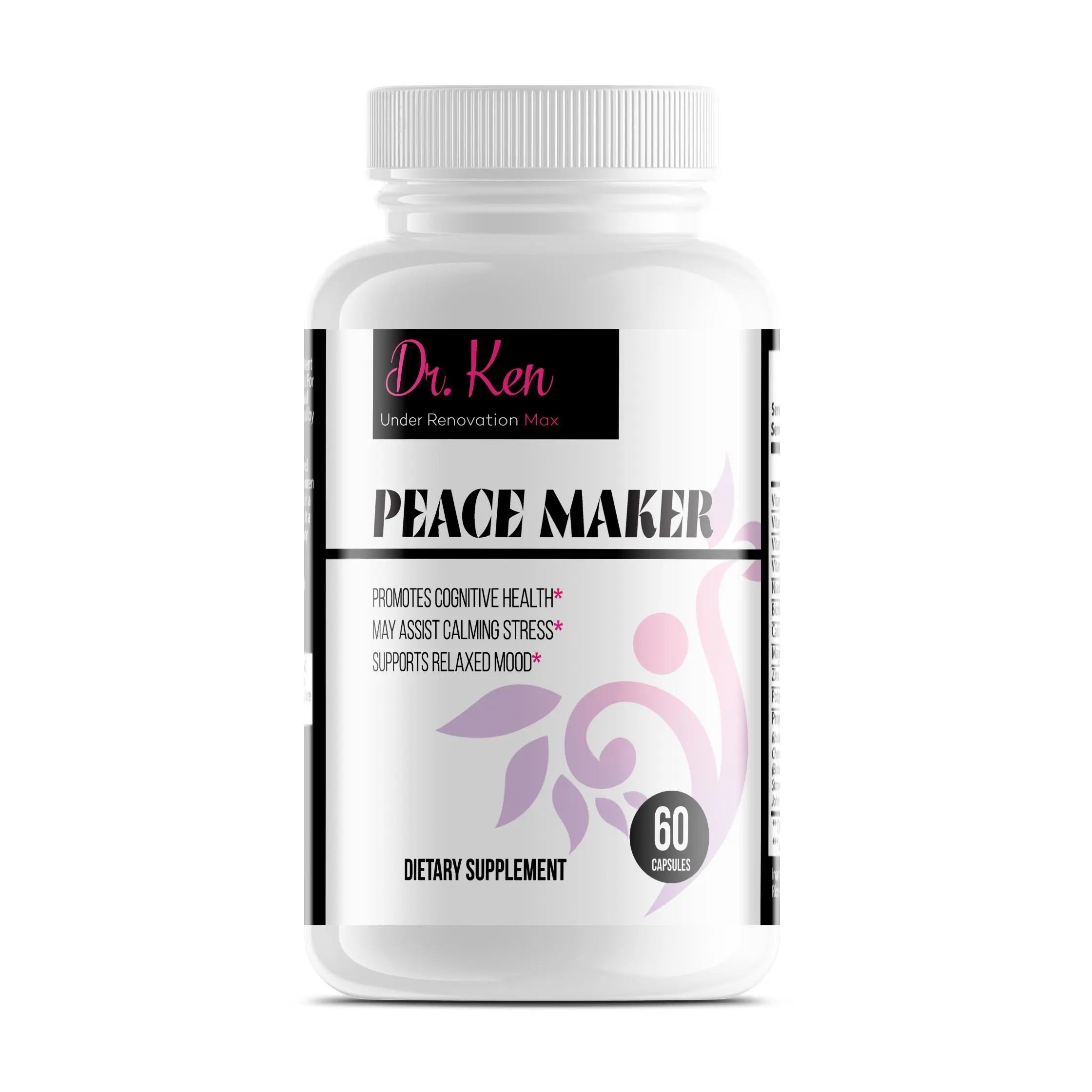 Dr. Ken Peace Maker - Mood and Anxiety Formula with B-Vitamins, Magnesium, Zinc, Potassium, and Herbal Complexes for Calm Emotional Balance and Stress Relief