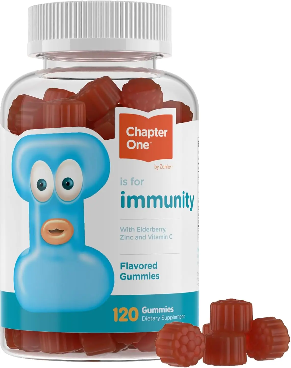 Zahler Chapter One Immune Support Gummies for Kids & Adults with Vitamins C Zinc & Black Elderberry 120 Flavored Gummies Kosher Immunity Vitamin C & Elderberry Gummies Made in USA - Supplement