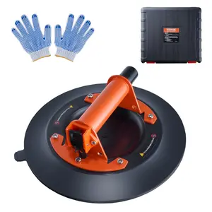 【Summervibes】VEVOR Glass Suction Cup, 10" 990 lbs Load Capacity, Vacuum Suction Cup with Steel Handle & Carry Box, Heavy Duty Industrial Suction Cup Lifter Tool for Glass, Granite, Tile, Metal, Wood Panel Lifting