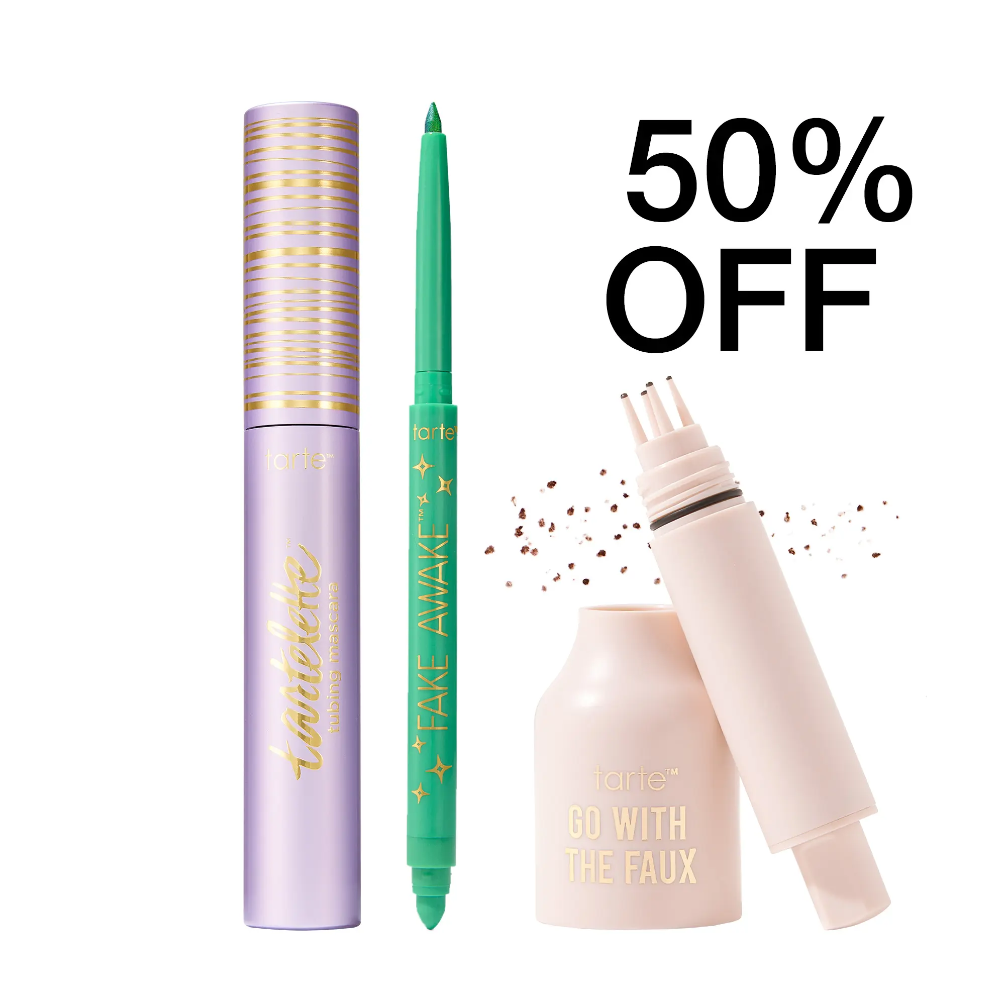 tarte festival glam kit - tubing mascara, freckle pen & duochrome eyeliner tarte festival glam kit - tubing mascara, freckle pen & duochrome eyeliner