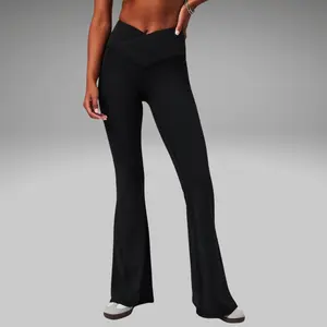 Fabletics Women's PureLuxe High-Waisted Crossover Flare Womenswear Bottom flared  leggings