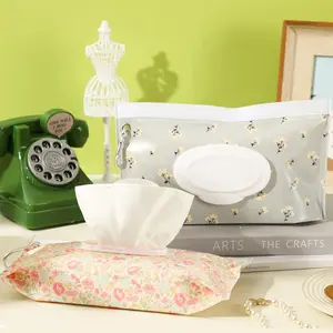 Portable Baby Wipes Dispenser Holder, Reusable Travel Wet Wipe Box, Refillable Wipes Container, Keeps Wipes Fresh, 2 Pack, Newborn