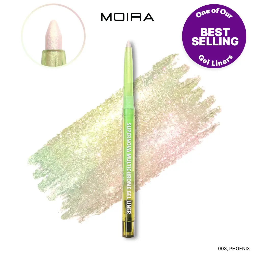 MOIRA | Supernova Multichrome Gel Eyeliner (003, Phoenix) | Smooth Glide Gel Formula with Built-In Sharpener, Water & Smudge-Proof up to 12HR
