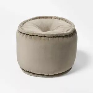 Cotton Velvet Pouf Tan -Threshold designed with Studio McGee