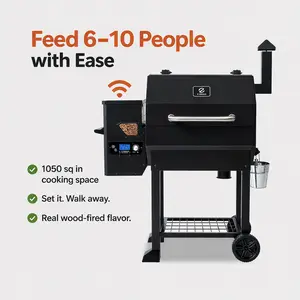 Z Grills Smoke Beast (2026 Edition) WiFi Wood Pellet Grill & Smoker – 1080 sq in Extra-Large Cooking Area for Outdoor BBQ