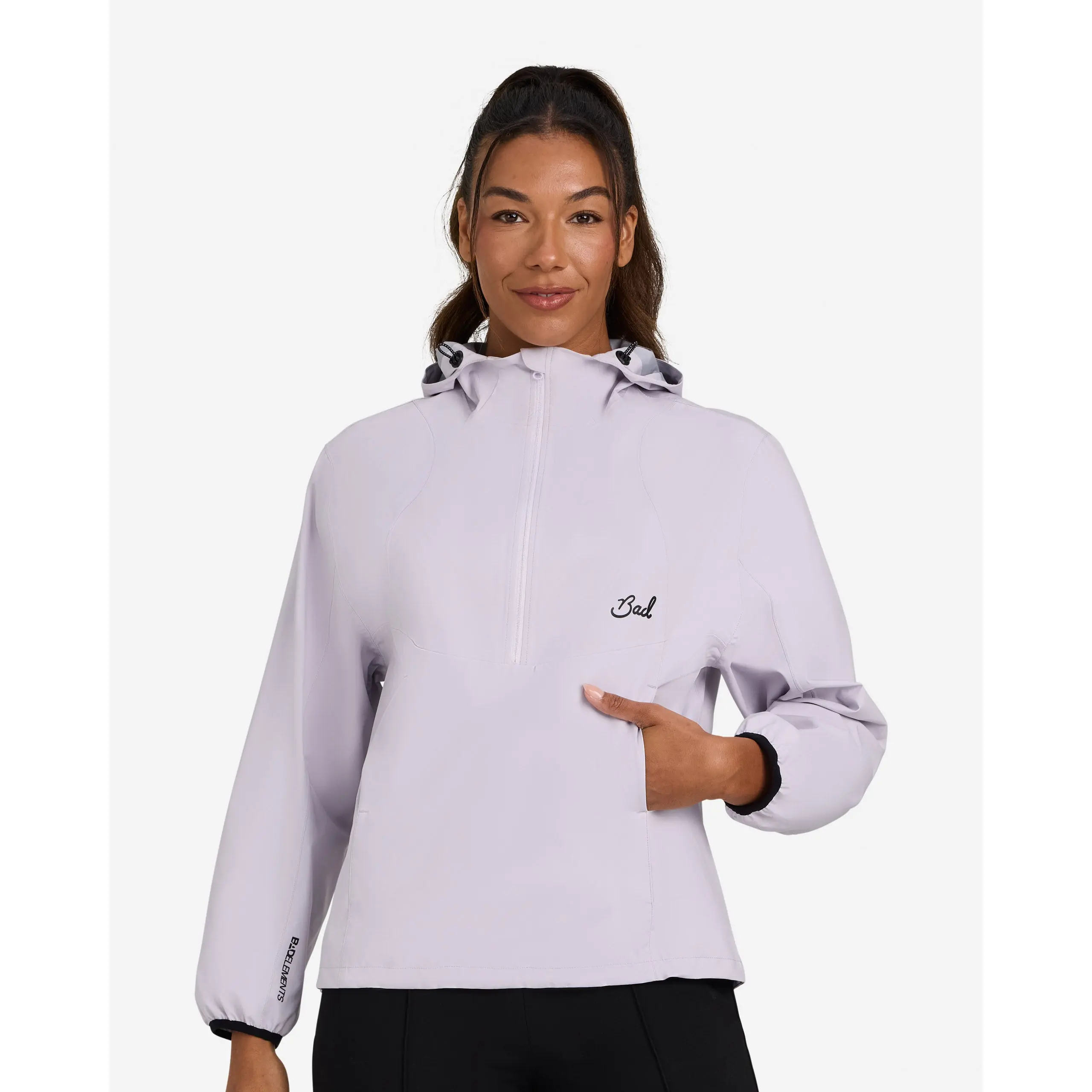Stratus Women's Comfortable Adjustable Fabric Rain Coat with Zippers, Thistle Color, Coats, Elastic, Breathable, Pocket, Polyester, Water Proof