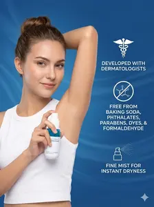 for Home and Travel, Deodorant Antiperspirant - 72Hr Clinically Tested Sweat & Odor Control - Mild and non-irritating, Reduce Odor Causing Bacteria,Mother's Day