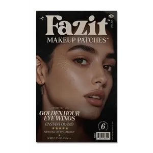 Fazit Golden Hour Eye Wings Instant Glam Metallic Waterproof Sweat Proof Long Wearing Makeup Patches for Radiant Sun Kissed Glam