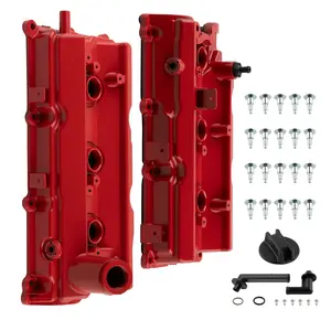 2pc Aluminum Valve Cover w/ Gasket Kit compatible for Infiniti FX35 G35 M35 compatible for Nissan 350Z